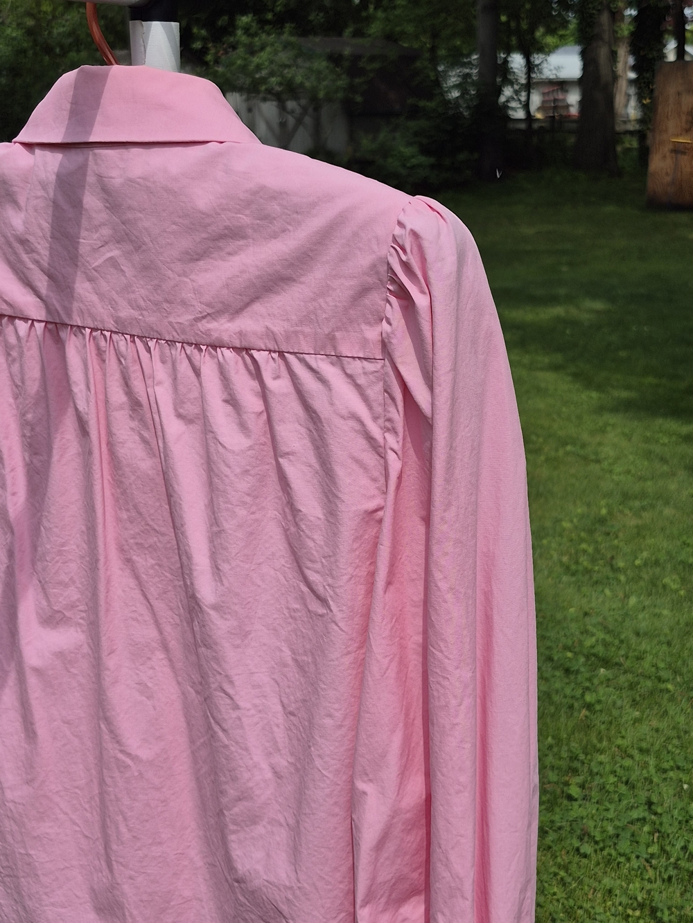 Eva Franco Pink Classic Buttondown Blouse-S - Picture 5 of 10